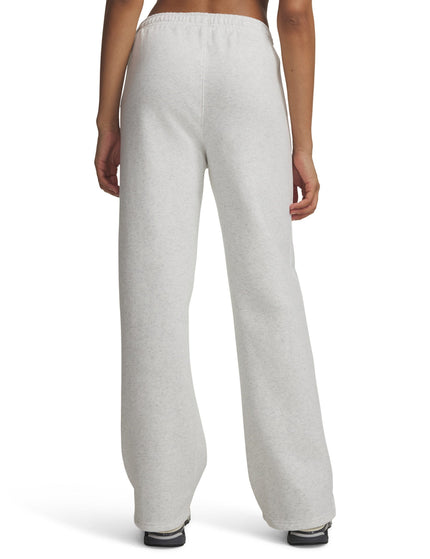 Under Armour Rival Fleece Straight Leg Pants - Distant Grey Light Heather/Whiteimages2- The Sports Edit