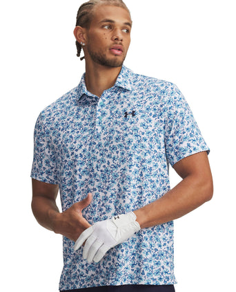 Playoff 3.0 Printed Polo - Midnight Navy/White