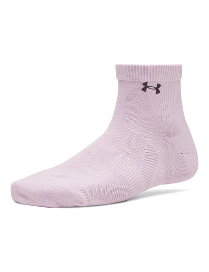 Under Armour Vanish 3-Pack Quarter Socks - Mauve Pink/Titanium/Purple Echoimages2- The Sports Edit