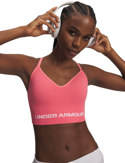 Under Armour Vanish Seamless Light Support Sports Bra - Bittersweet Pink/Whiteimages1- The Sports Edit