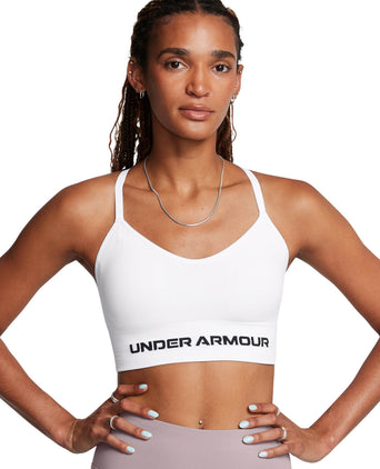Vanish Seamless Low Light Support Sports Bra - White/Black
