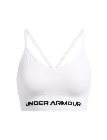 Under Armour Vanish Seamless Low Light Support Sports Bra - White/Blackimages4- The Sports Edit