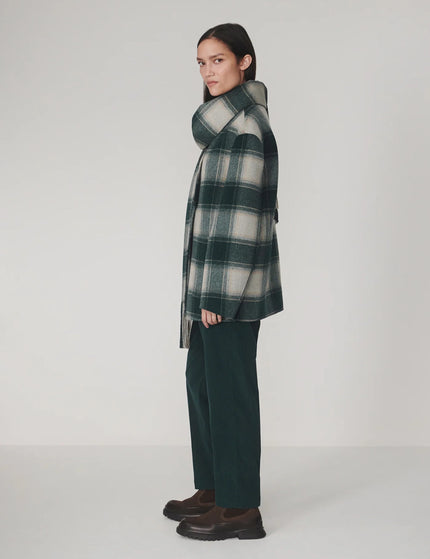 Varley Alderton Check Scarf Coat - Ponderosa Pine Checkimages3- The Sports Edit
