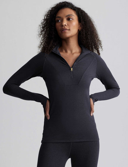 Varley Always Warm Half-Zip Base Layer Top - Black Marlimages3- The Sports Edit