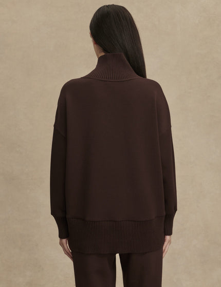 Varley Barker High Neck Sweat - Coffee Beanimages2- The Sports Edit
