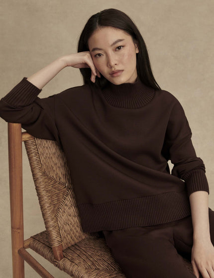 Varley Barker High Neck Sweat - Coffee Beanimages6- The Sports Edit