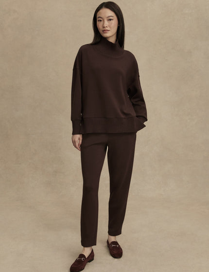 Varley Barker High Neck Sweat - Coffee Beanimages7- The Sports Edit