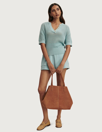 Varley Callie Knit Top - Porcelain Blueimages7- The Sports Edit