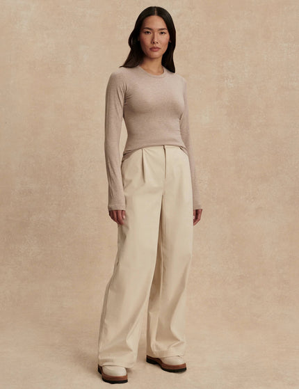 Varley Edna Long Sleeve Fitted Tee - Taupe Marlimages4- The Sports Edit