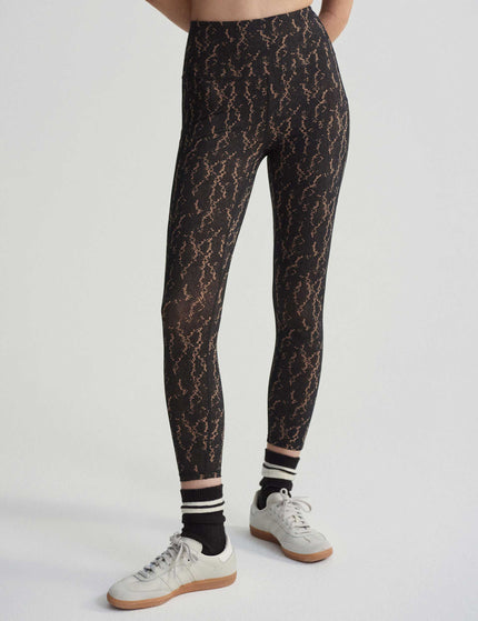 Varley Form High Waisted Pocket Legging 25" - Carob Fragment Snakeimages1- The Sports Edit