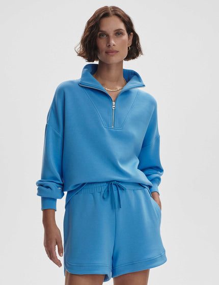 Varley Hawley Half Zip Sweat - Azure Blueimages1- The Sports Edit