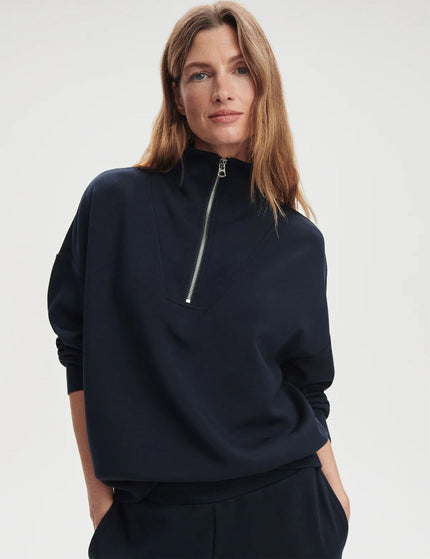 Varley Hawley Half Zip Sweat - Navyimages1- The Sports Edit