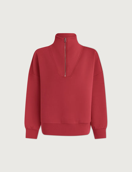 Varley Hawley Half Zip Sweat - Rich Raspberryimages8- The Sports Edit
