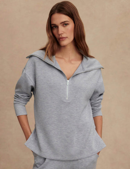 Varley Larson Half-Zip Sweat - Mid Blue Marlimages1- The Sports Edit