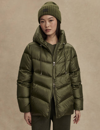 Madelina Lightweight Down Jacket - Racing Olive