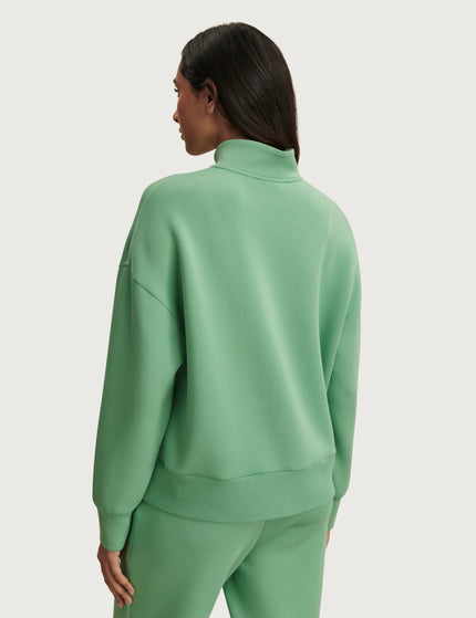 Varley Mavis Mock Neck Sweat - Green Spruceimages2- The Sports Edit