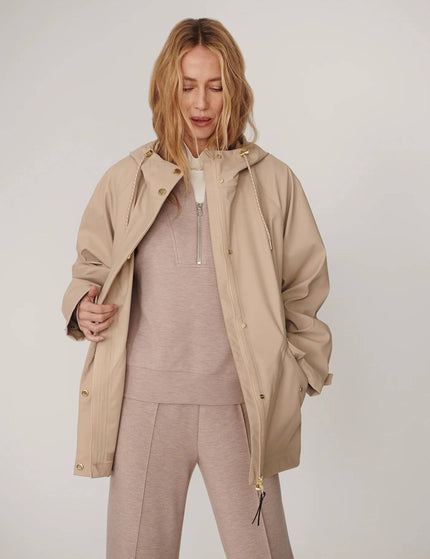 Varley Orlen Short Rain Jacket - Light Taupeimages1- The Sports Edit