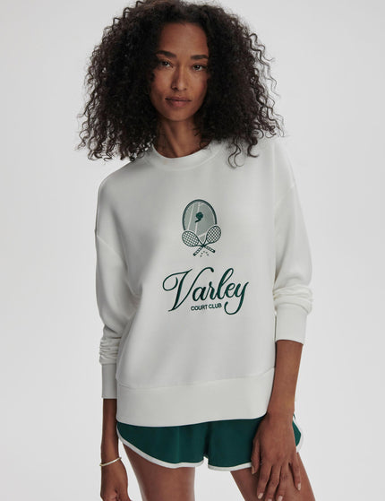 Varley Rasco Namesake Sweat - White/Forestimages1- The Sports Edit