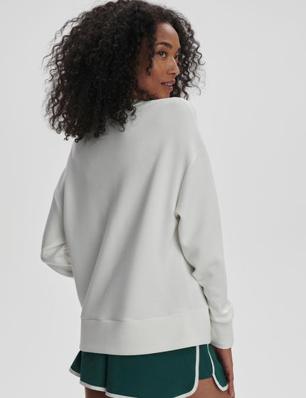 Varley Rasco Namesake Sweat - White/Forestimages3- The Sports Edit