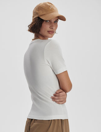 Regina Fitted Tee - White