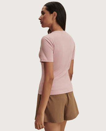 Regina Fitted Tee - Zephyr Mauve