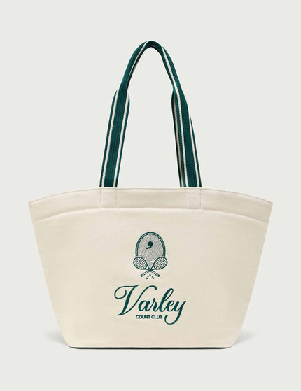 Varley Robinson Canvas Club Tote Bag - Ivory/Forestimages1- The Sports Edit