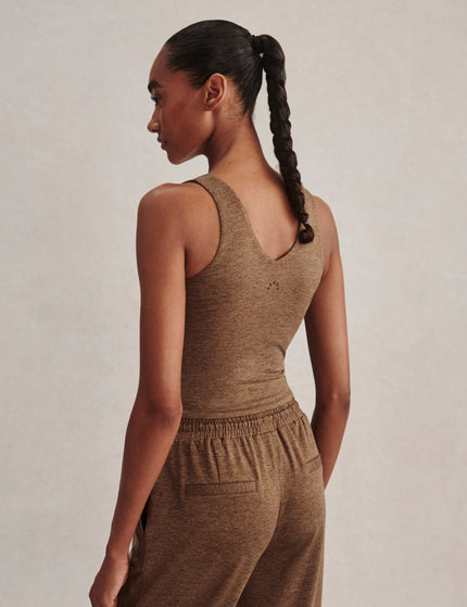 Varley Ruby Cropped Tank - Teak Olive Marlimages2- The Sports Edit
