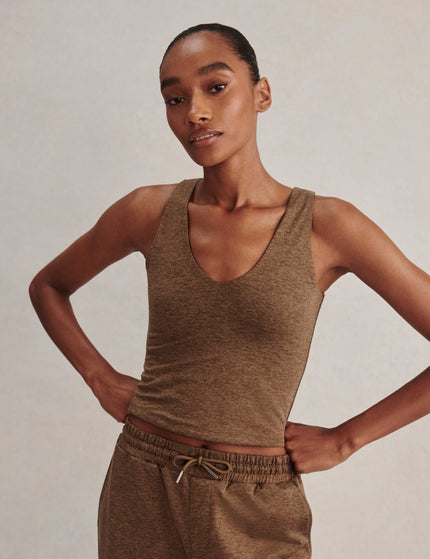 Varley Ruby Cropped Tank - Teak Olive Marlimages3- The Sports Edit