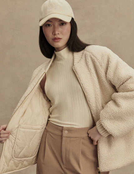 Varley Serina Reversible Quilt Jacket - Sandshellimages3- The Sports Edit