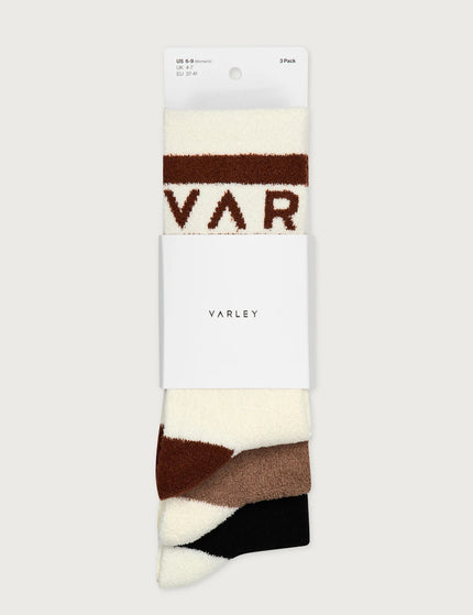 Varley Spencer Sock 3 Pack - Egret/Chanterelle/Blackimages2- The Sports Edit