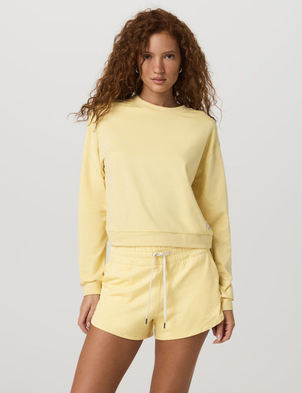Vuori Halo Modern Crew - Lemon Snap Heatherimages1- The Sports Edit
