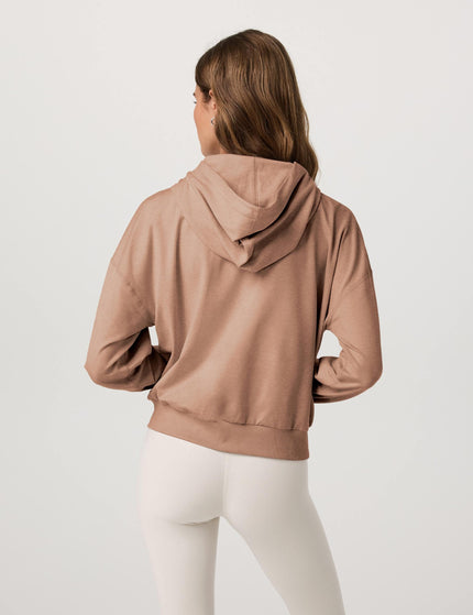 Vuori Halo Modern Pullover Hoodie - Acorn Heatherimages3- The Sports Edit
