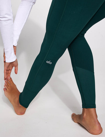 Alo Yoga High Waisted Alosoft Lounge Legging - Midnight Greenimages4- The Sports Edit
