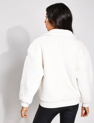 Sherpa Varsity Jacket - Ivory