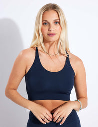 White Cleo Sport Bra by Girlfriend Collective on Sale