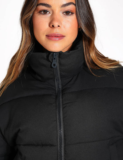 Girlfriend Collective Cropped Puffer Jacket - Blackimages4- The Sports Edit