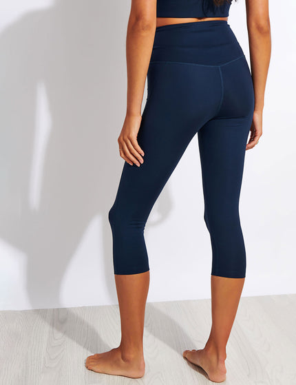 Girlfriend Collective Compressive High Waisted Capri Legging - Midnightimages3- The Sports Edit