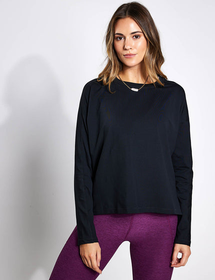 Girlfriend Collective ReSet Long Sleeve Tee - Blackimages1- The Sports Edit