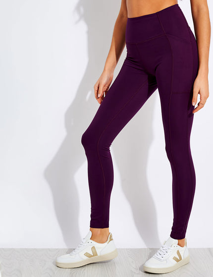 Girlfriend Collective High Waisted Pocket Legging - Plumimages1- The Sports Edit