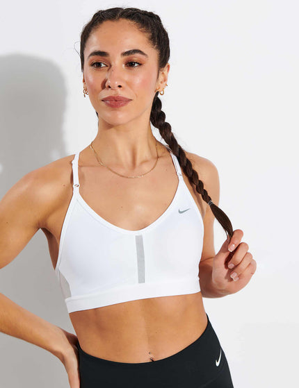 Nike Dri-FIT Indy Sports Bra - White/Grey Fog/Particle Greyimages6- The Sports Edit