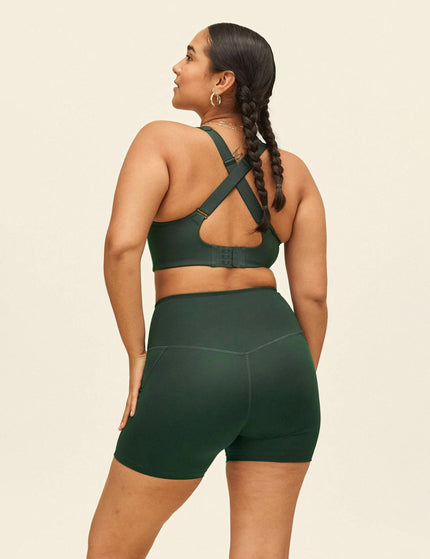 Girlfriend Collective High Waisted Run Short - Mossimages6- The Sports Edit