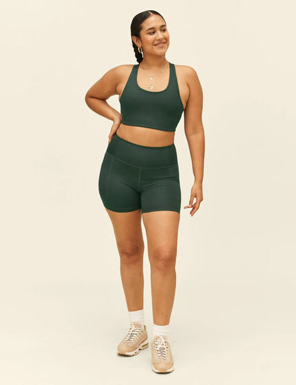 Girlfriend Collective High Waisted Run Short - Mossimages7- The Sports Edit
