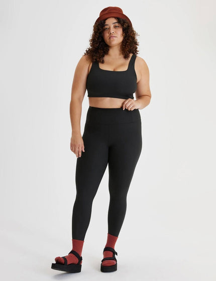 Girlfriend Collective RIB High Waisted Legging - Blackimages6- The Sports Edit