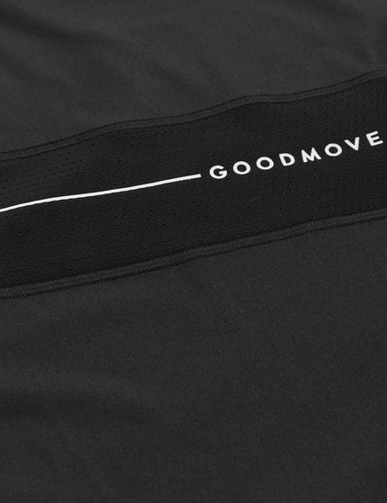 Goodmove Scoop Neck Mesh Back T-shirt - Blackimages6- The Sports Edit