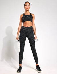 Nike | Dri-FIT One High Rise Printed Tights - Grey | The Sports Edit