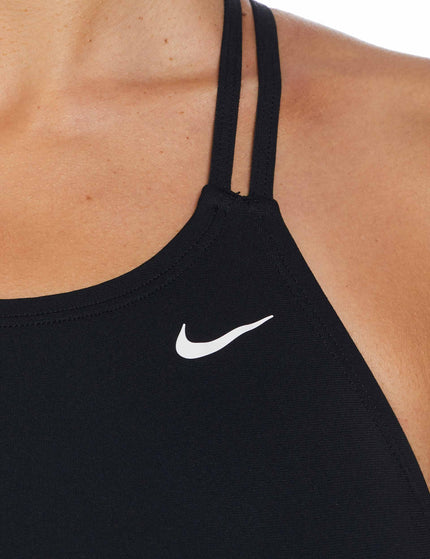 Nike HydraStrong Solid Spiderback 1-Piece Swimsuit - Blackimages3- The Sports Edit