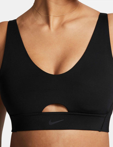 Nike Indy Plunge Cutout Sports Bra - Black/Smoke Greyimages4- The Sports Edit