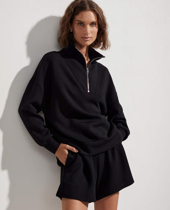 Hawley Half Zip Sweat - Black