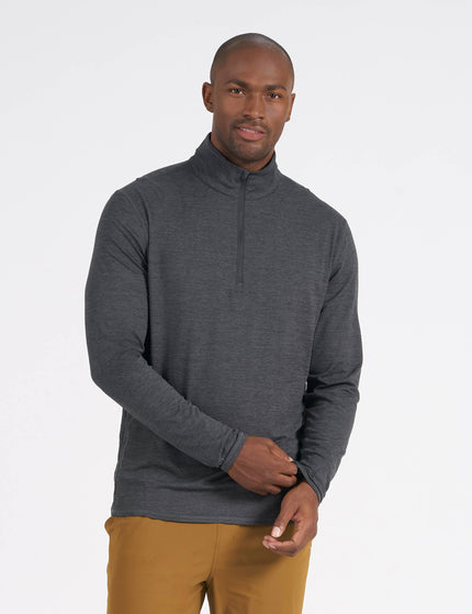 Vuori Ease Performance 1/2 Zip - Charcoal Heatherimages1- The Sports Edit